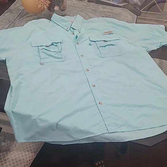 COLUMBIA Men's PFG Drift Guide™ Woven Short Sleeve Shirt xl oversized - Picture 2 of 8